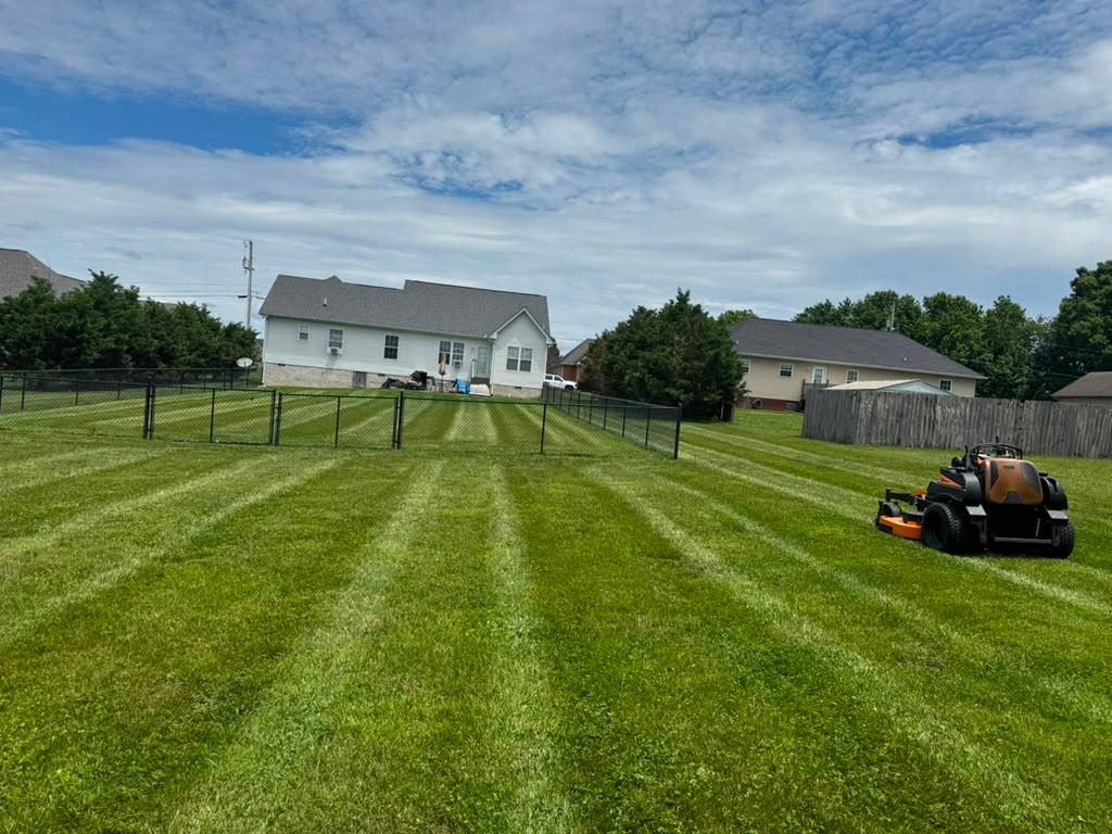 Clean lawn finish after mowing